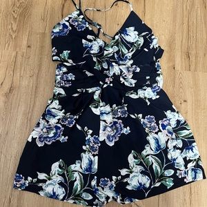Blue floral romper, perfect for summertime!